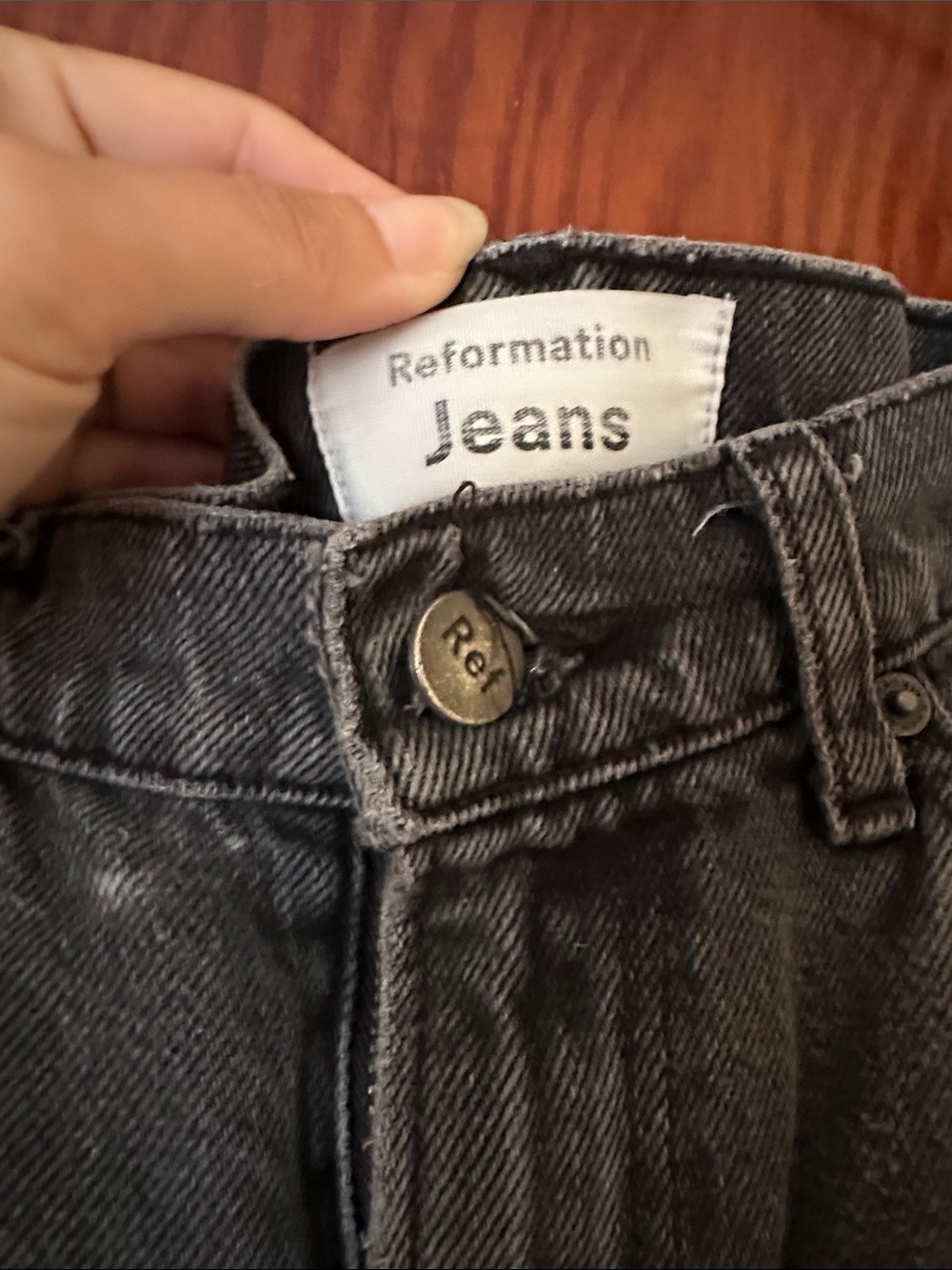 Reformation Black Washed Star Jeans - Picture 2 of 6